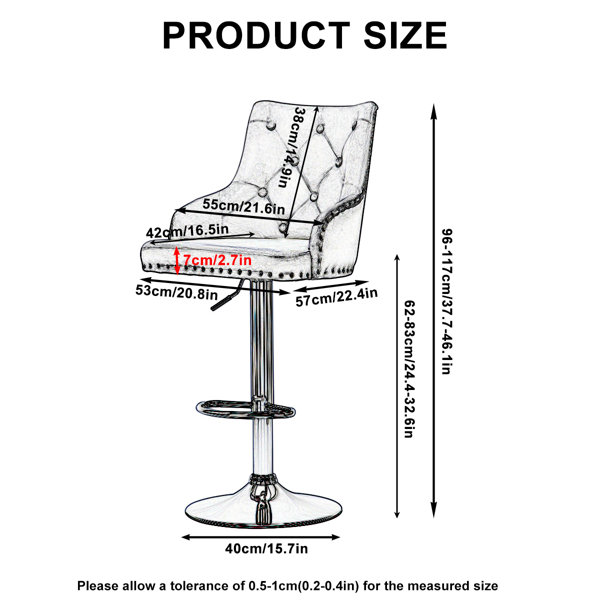 Rosdorf Park Tilford Swivel Adjustable Height Bar Stool & Reviews Wayfair